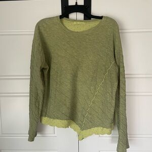 cut loose Olive Green Dot Knit Top